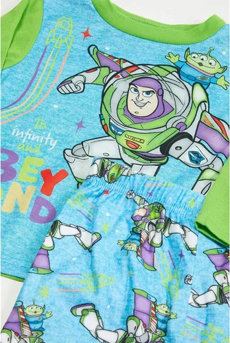 Vista 2 de Disney Conjunto de pijama de dos piezas de manga larga Toy Story para niños pequeños, Azul