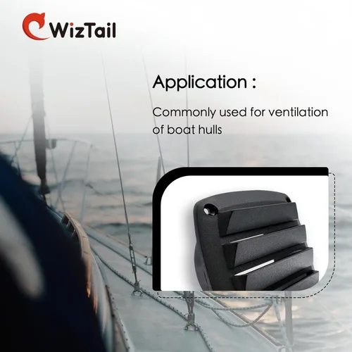 Vista 5 de 2 rejillas de ventilación negras de 3 pulgadas, cubierta de parrilla de casco marino de barco, pieza de repuesto para caravana rectangular, cubierta