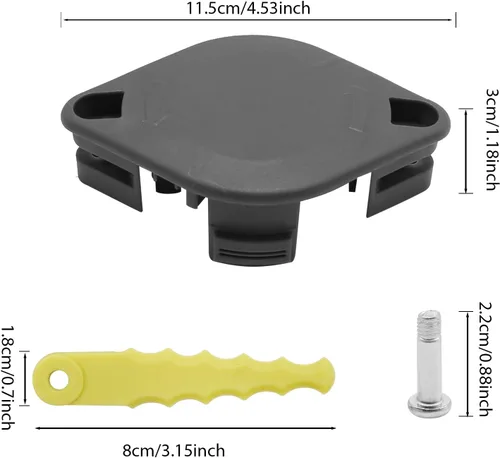 Vista 3 de Cabezal de cuchilla para herbívora, kit de cabezal de corte de hierba, repuesto para Ryobi 18 V, 24 V y 40 V RY40210 RY40210A