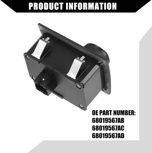 Vista 7 de No.68019567AC - Interruptor delantero para faros delanteros de automóvil para Chrysler 300 para Dodge Charger 2006-2010, interruptor de faros