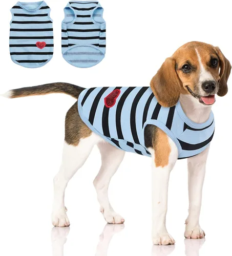 Vista 23 de Queenmore Camisa para perros pequeños, camisa suave y transpirable para perros, gatos, macho y hembra, ropa para mascotas para todas las estaciones