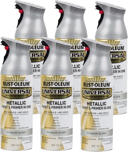 Vista 173 de Rust-Oleum 267298-6PK Pintura en aerosol martillada universal para todas las superficies, 12 onzas, blanco, paquete de 6