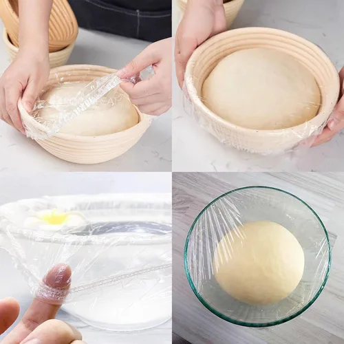 Vista 2 de 300 fundas elásticas reutilizables para alimentos, cubiertas elásticas para cuencos y platos para almacenamiento de alimentos a prueba de pan