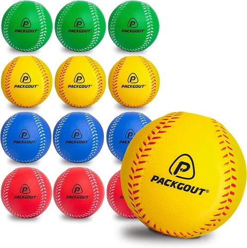 Vista 7 de PACKGOUT Pelotas de béisbol de espuma suave para niños y adolescentes - Pelotas de práctica y reemplazo