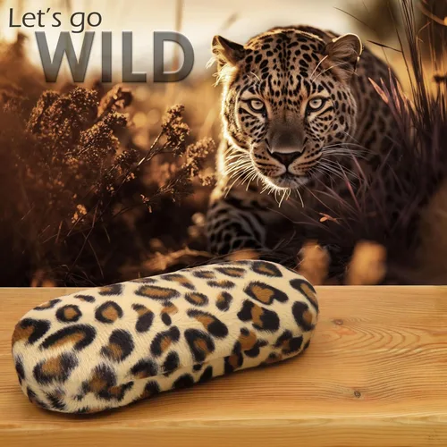 Vista 2 de MyEyeglassCase Estuche rígido para gafas, tamaño mediano, con borde de fácil apertura y paño de limpieza