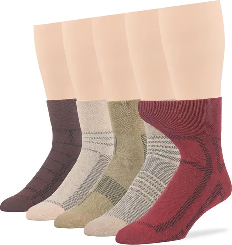 Vista 7 de 7BIGSTARS KINGDOM Men Diabetic Non-Binding Fashion Cotton Socks-5 Pack Large/XL
