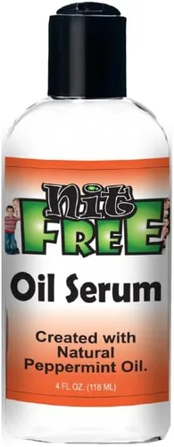 Nit Free Champú, a base de aceite de oliva, hecho con aceite de dimeticona y menta, botella de 4 onzas