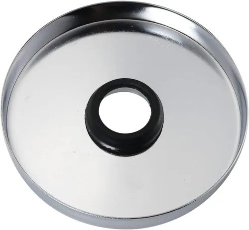 Vista 3 de Cubierta de brida de ducha de 3.5 pulgadas, placa redonda extra grande para brazos de cabezal de ducha, cromada
