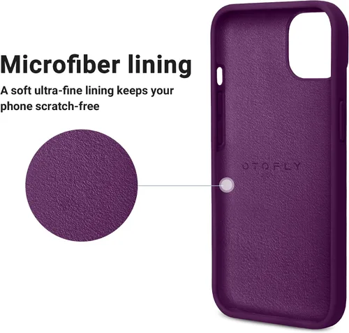 Vista 1456 de OTOFLY Compatible con iPhone 15, funda delgada de silicona a prueba de golpes para iPhone 15 (6.1 pulgadas), (negro)