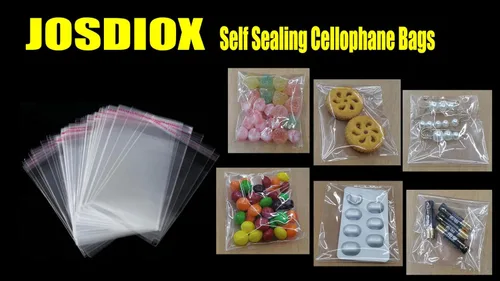 Vista 5 de JOSDIOX Bolsas de celofán autosellantes autoadhesivas, bolsas de celofán resellables transparentes de 3 x 4 pulgadas, 100