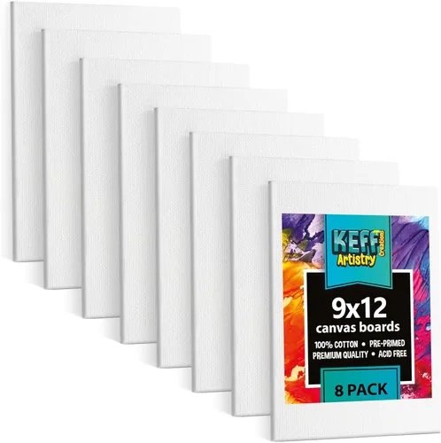 Vista 29 de KEFF Tablas de Lienzo para Pintar - 4x10 Paquete de 18 Paneles de Lienzo a Granel, 100% Algodón Lienzo Triple Impreso en Prima para Suministros