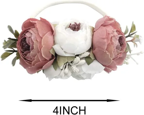 Vista 2 de BGFKS Vestido de tul con capas con tutú para niñas pequeñas, juego de falda con tutú de princesa arcoíris para bebés con diadema con flores.