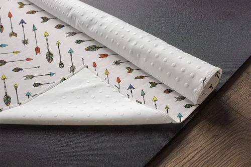 Vista 3 de Lunarable Arrows Yoga Mat Towel, Arrows Design Vibrant Color Arrowheads Arrowtails Pattern Aztec Artwork, Non-Slip Sweat Absorbent Yoga Pilates