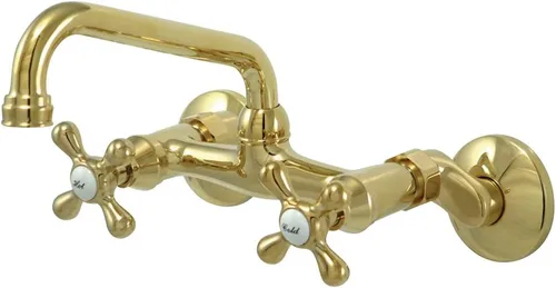 Vista 11 de Kingston KS213C - Grifo de cocina de puente para montaje en pared, cromo pulido