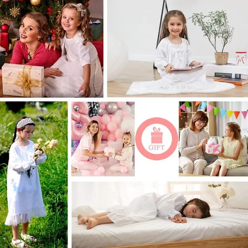Vista 7 de 610 YOU Camisones para niñas, vestido de princesa de algodón, camisón vintage para niñas (Doll, niñas, mujeres)