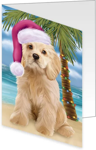 Vista 10 de Holly Jolly Holidays Cocker Spaniel Dog Greeting Cards - Adorable Pets Invitation Cards with Envelopes - Pet Artwork Christmas Greeting Cards