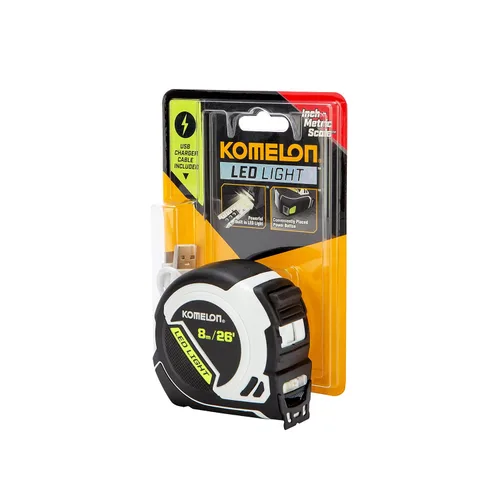 Vista 2 de Komelon Cinta métrica LED de 26.2 ft/26' - métrica en pulgadas