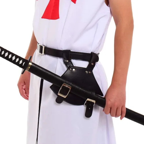 Vista 2 de BLESSUME Cinturón medieval de caballero con espada rana funda de estoque, soporte de vaina de estoque, 1 unidad