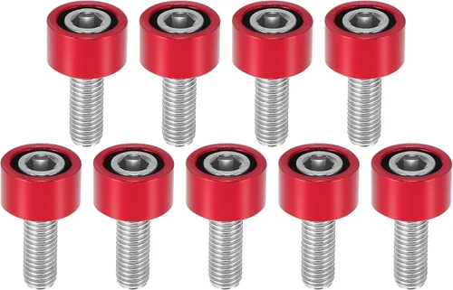 Vista 9 de X AUTOHAUX 9 piezas M8x1.25 Colector de escape Colector Arandelas Pernos Motor Racing Cabeza de escape Tornillos de Copa Tono Titanio para Honda