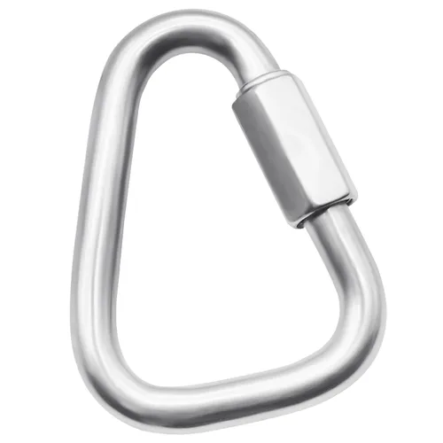 Vista 13 de Anvin Paquete de 12 eslabones rápidos M4 de 5/32 pulgadas, mosquetones resistentes en forma de D, eslabones de cadena de reparación de capacidad