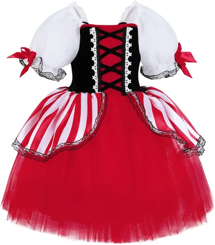 Vista 2 de Axaxa Disfraz de princesa para fiesta de cumpleaños, disfraz de hada para niñas pequeñas, vestidos para ocasiones especiales