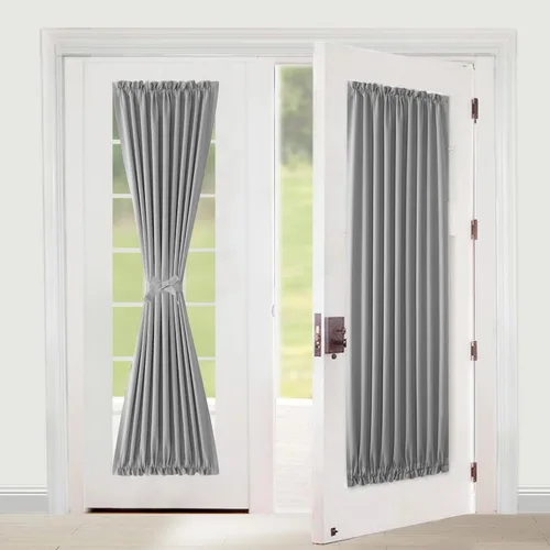 Vista 54 de XWZO - Cortinas para puerta con cortinero, cortinas blackout térmicas y oscurecedoras para puerta francesa, cortinas para ventana de la cocina, 12 x