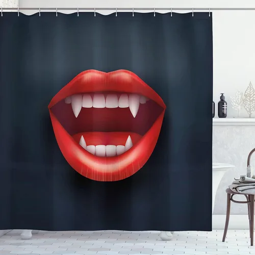 Vista 42 de Ambesonne Cortina de ducha abstracta, acuarela horizontal ovalada en forma de hojas, tonos pastel suaves, obras de arte clásicas, juego