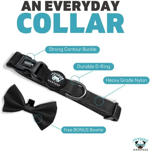 Vista 2 de Joyride - Collar de perro con pajarita extraíble Negro XS