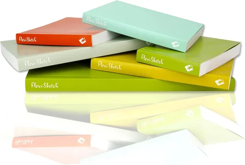 Vista 3 de Speedball Art Products Flexi Sketch - Diario de artista en blanco, 6 x 6, mandarín