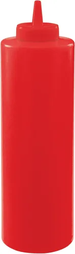 Vista 11 de Winco Juego de botellas exprimibles de 6 piezas, 8 onzas, color rojo, mediano