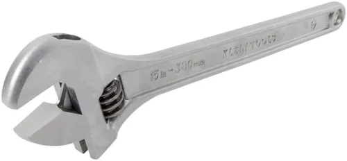 Vista 3 de Klein Tools 506-15 Llave ajustable, llave de transmisión forjada con acabado cromado pulido y mango contorneado, 15 pulgadas