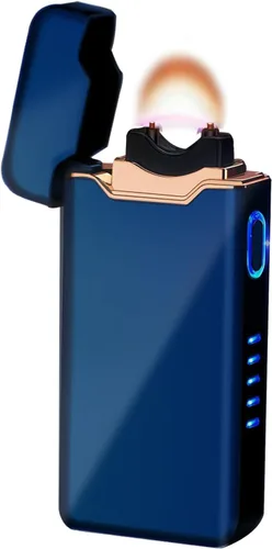 Vista 15 de SKRFIRE Encendedor de arco de plasma de alta potencia - Encendedor eléctrico recargable por USB a prueba de viento con linterna multimodo, pantalla