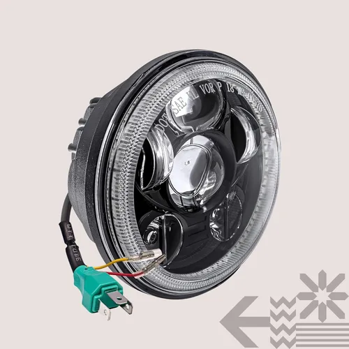 Vista 9 de TRUE MODS - Faro LED Harley de 5.75 pulgadas para Harley Davidson [acabado negro] [HALO DRL] [Cumple con DOT] Faro LED redondo para motocicleta Dyna