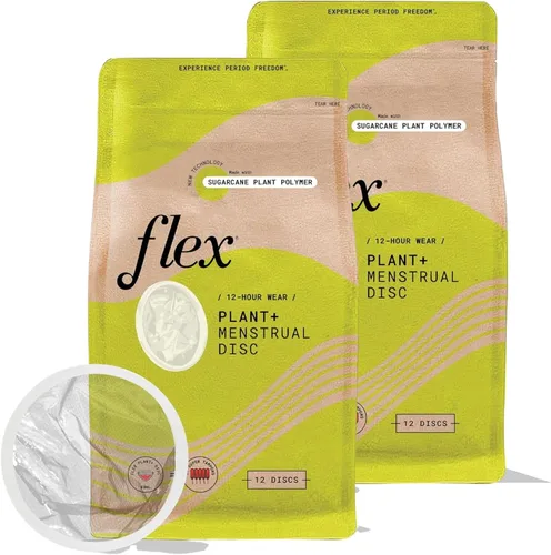 Vista 8 de Flex Plant Plus Disc Discos Menstruales Desechables a Base de Plantas Alternativa a Tampones y Copas Capacidad de 5 Súper Tampones Disco
