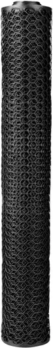 Vista 2 de Boen Malla hexagonal de plástico para aves de corral, barrera temporal de alambre de pollo para patio (2 x 25 pies, negro)