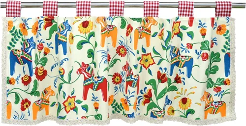 Vista 15 de ABREEZE Cortinas de cocina de lino y algodón retro, cenefas de estilo bohemio para ventanas pequeñas, 55 x 20 pulgadas