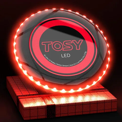 Vista 14 de TOSY Flying Disc - 108 RGB Multicolor or 36 Monocolor LEDs, Super Bright, Smart Modes, Easter Basket Stuffers Gift, Camping Toy for Kid/Teen/Adult