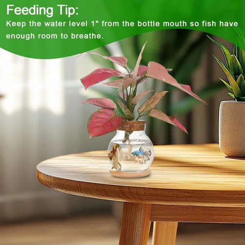 Vista 5 de Estación de Propagación de Plantas CHPINDAM, Jarrones de Contenedor de Vidrio Hidropónico, con Plato de Madera para Escritorios, Casas, Decoraciones