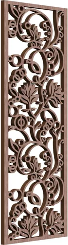 Vista 106 de Ekena Millwork WALW10X25X0250CAPCH Paneles de pared de madera con calado decorativo caspio, 9 3/8 pulgadas de ancho x 24 3/8 pulgadas de alto, cereza