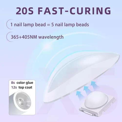 Vista 3 de Lámpara UV de mano para uñas de gel, luz LED UV, recargable, USB, pequeño, secador de uñas, portátil, de secado rápido, para manicura casera