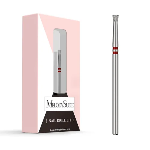 Vista 21 de MelodySusie Broca para uñas de limpieza de cutículas en forma de pera de 1.2mm, 3/32'', Limpiador profesional de carburo diamantado de seguridad