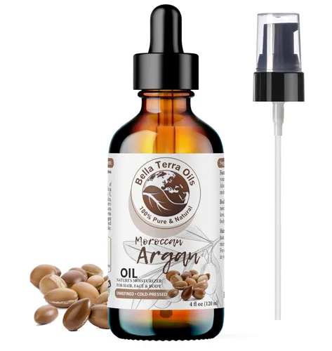 Vista 12 de Bella Terra Oils - Aceite de argán de 2 onzas - Aceite para el cabello encrespado, lleno de vitamina E y grasas Omega, el mejor suero para pieles