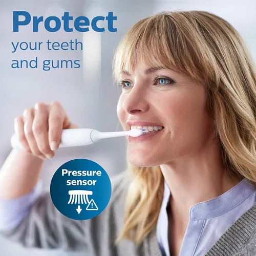 Vista 4 de Philips Sonicare Cepillo de dientes eléctrico recargable ProtectiveClean 6500 con estuche de viaje de carga y cabezal de cepillo adicional, negro