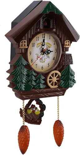 Vista 4 de Milltrip - Reloj de pared vintage rústico de cuco, color marrón