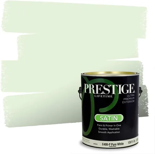 Vista 42 de PRESTIGE Pintura exterior e imprimación en uno, aloe, plano, 1 galón