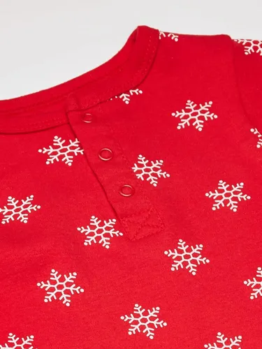 Vista 2 de Hudson Baby Overol de algodón para bebés, muñeco de nieve, 12-18 meses US