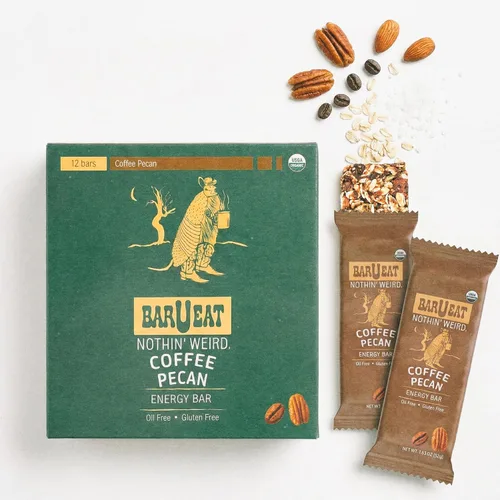 Vista 8 de BAR U EAT Barra energética sin gluten, orgánica, suave y masticable. Ingredientes de alimentos integrales Embalaje compostable Sin azúcar