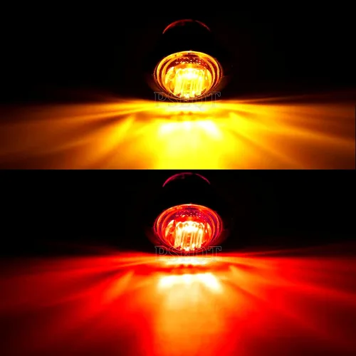 Vista 2 de PSEQT Luces LED de marcador de remolque de 3/4 pulgadas, indicadores de espacio lateral, luz trasera, impermeable, para remolque, camión, autobús