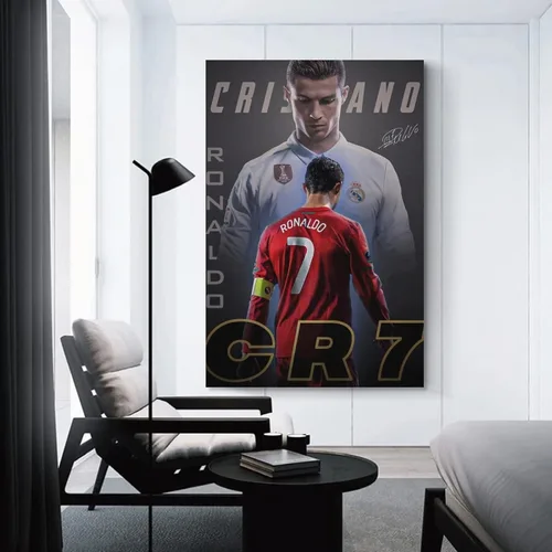 Vista 3 de fhzang Póster de Cristiano Ronaldo 1 póster de lienzo sin marco: 30 x 45 cm (12 x 18 pulgadas)
