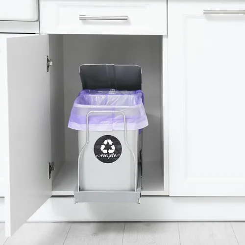 Vista 6 de Imanes rústicos de basura y reciclaje, imán de reciclaje de granja de 3.5 pulgadas para basura, calcomanías magnéticas de reciclaje para cubo